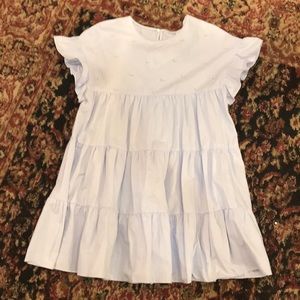 zara white smock dress